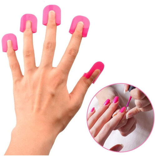 26PCS Reusable Soft Plastic Nail Polish Stencils with 10 Sizes