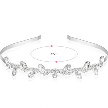 Dekorative Haarbänder mit Kreuzmuster, schlichte und elegante, funkelnde Perlen- und Strass-Haarbänder aus Silbermetall für Damen, Brautschmuck,