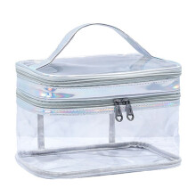Transparente Kosmetiktasche von Fashion Laser Elements, kompatibel mit kompatiblen Kosmetiktaschen aus PVC-Kunststoff mit Skelettmotiven, id