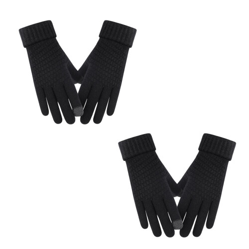 st vinterhandskar med pekskärm stickade handskar med elastisk manschett och varma vinterhandskar
