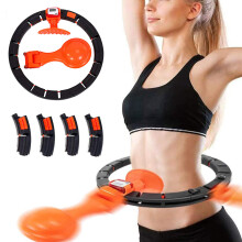 Hula Hoop Cliste Meáchain le Glas Maighnéadach, Hoop Infinity Aclaíochta, Toner Bolg, Feidhm Suathaireachta, Imthacaí Ciúine, Meác