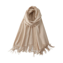 Beige kasjmier sjaal, unisex, gemaakt van puur katoen, warm en comfortabel, onmisbaar voor de herfst en winter, verkrijgbaar in effen kleur