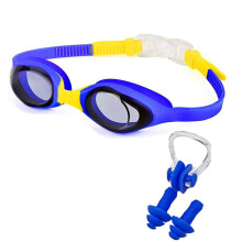 Youth Swimming Goggles, Environmental Treatment Technology Hypoallergenic Silicone Strap for Boys and Girls Aged 6 to 12, Quick-Adjustable w