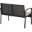 Seconique Cedar 4Pc Garden Set - Grey Fabric/Black Glass 7