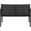 Seconique Cedar 4Pc Garden Set - Grey Fabric/Black Glass 8