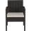 Seconique Cedar 4Pc Garden Set - Grey Fabric/Black Glass 10