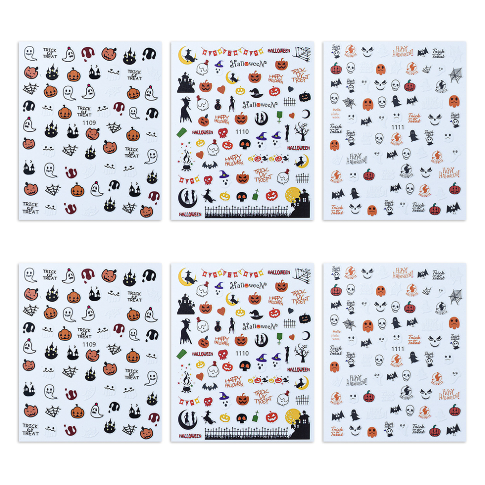 Halloween Nail Stickers, Designer Nail Decals For Nail Art Dec 3545974781533