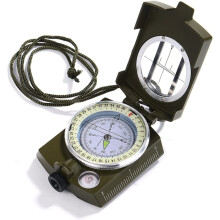 Professional Navigation Tool, Military Style Compass with Oscilloscope and Fluorescent Dark Features Compatible with Accurate Outdoor Orient