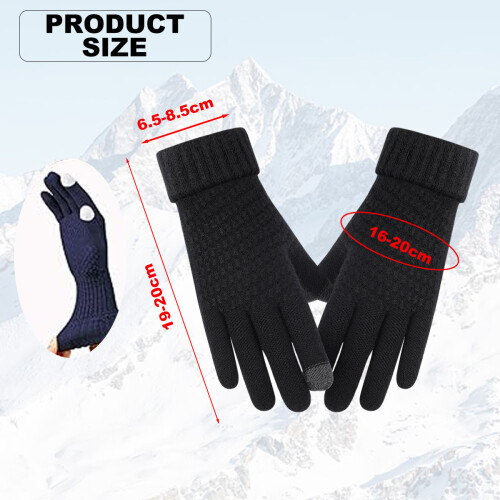 st vinterhandskar med pekskärm stickade handskar med elastisk manschett och varma vinterhandskar 1