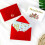 Christmas Card Gold Red Envelope Sticker Set 5