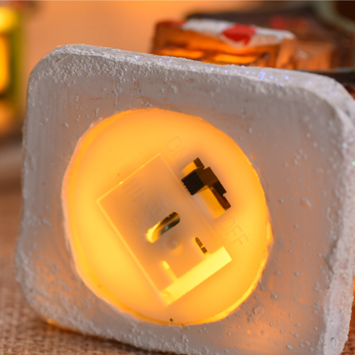 Harpiks julescene LED dekoration, festlig julebordpynt 2