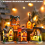 Harpiks julescene LED dekoration, festlig julebordpynt 4