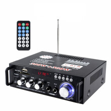 Fuaim Steirió Bluetooth 5.0 12V 220V 600W Taispeántas LCD 2 Chainéal Raidió FM Inaistrithe Ard-Dílseachta Ionchur Cárta SD/USB don