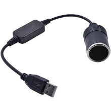 Guaina in PVC, conduttore in filo di rame, design portatile, convertitore da USB a 12V per alimentazione elettronica auto, adattatore per
