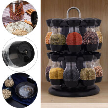 Accessoire culinaire de choix : Organisateur d’épices peu encombrant avec recharge de moulin et grains de poivre frais entiers pour la cui