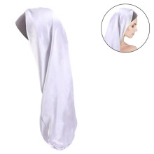 Touca de dormir longa de cetim para cabelos longos, com elástico macio, ideal para mulheres com dreadlocks e cabelos cacheados.