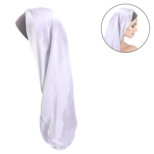 Touca de dormir longa de cetim para cabelos longos, com elástico macio, ideal para mulheres com dreadlocks e cabelos cacheados.