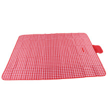 Tjock och bekväm picknickfilt för utomhusbruk, bärbara strandfiltar i rött (145x200 cm utfälld), snabbtorkande och sandtät strandmatta