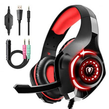 Wireless Gaming Headset, Cool RGB Lighting Compatible with a Stunning Visual Experience, Retractable Headband Compatible with Personalized F