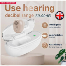Aparate auditive reîncărcabile pentru seniori, tehnologie cu cip digital cu ajustare inteligentă a zgomotului, comenzi ușor de utilizat pentru