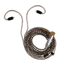 Postříbřený kabel MMCX z čisté mědi vhodný pro Shure SE215, SE535, SE846, černý ohyb