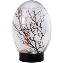 Acuario de escritorio con material plástico transparente, mini pecera que ofrece un paisaje realista para tu espacio personal.