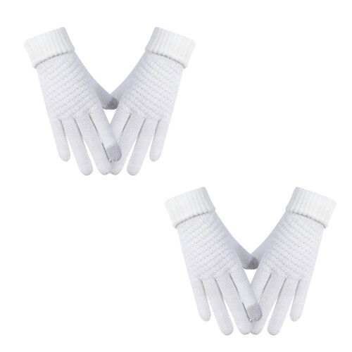 st vinterhandskar med pekskärm stickade handskar med elastisk manschett och varma vinterhandskar