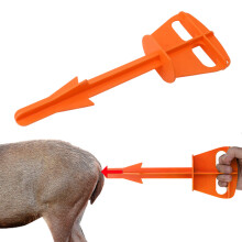 Butt Out Tool Plast Jägare Butt Out Tool för Hjort Stora Boskap Anal Rengöring Orange