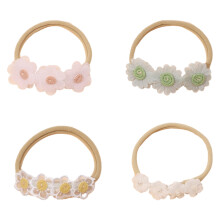 Chic Baby Girl Flower Headbands, Comfortable And Skin-Friendly Elastic Nylon Accessory For Daily Wear And Special Occasions, Exquisite Gift