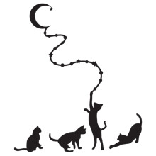 Cute Cartoon Cat Wall Decals, Peel Stick Compatible with A Refreshing Look And Enchanting Atmosphere, Durable Self-adhesive PVC Offers Unmat