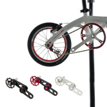 Anti Skidding Design, Floating Pulley Chain Tensioner Compatible with Single Speed Cycling Adventures, Easy To Install Aluminum Alloy Rear D