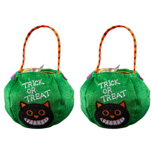 db halloweeni cukorkás zacskó, halloweeni töklámpás jelenet dekorációs kellékek