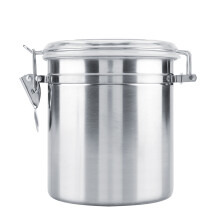 Contenitore per caffè in acciaio inox con chiusura sottovuoto, ideale per zucchero, tè e chicchi di caffè (1450 ml)