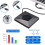 Leitor de Blu-ray externo 3D, ultrafino, USB 3.0 e Type-C, para Mac OS, Windows XP/7/8/10 e laptops (preto). 3