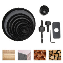 16Pcs Hole Saw Kit, Carbon Steel, Gypsum, Silver