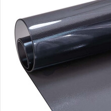Black Transparent PVC Chair Mat for Hard Floors, Scratch‑Resistant Office Floor Protector with Smooth Mobility