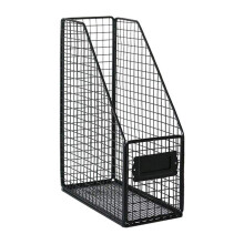 Metal Bookshelf File Organizer with Durable WroughtIron Frame, Vertical SpaceSaving Design for Home Office