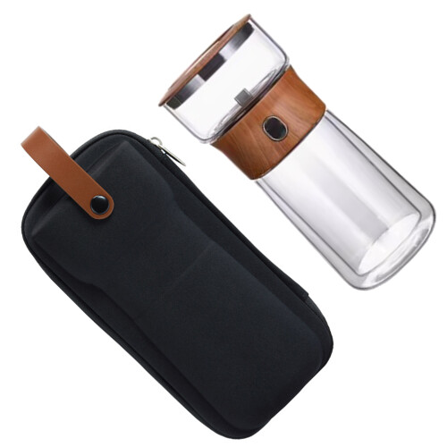Modern Tisane Infuser Cup For Individual Use-Black teak color