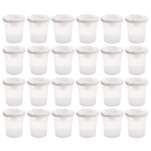 12/24Pcs Watercolor Brush Washing Cups with Lids Reusable-24pcs