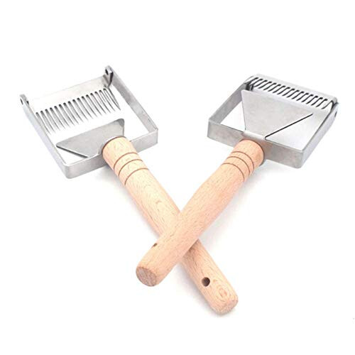 Stainless Steel Honey Uncapping Fork with Ergonomic Wooden Handle, Efficient Beekeeping Tool 2