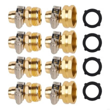 8pcs Garden Hose Connector 3/4 Inch with Stainless Steel Clamps, LeakResistant and CorrosionResistant