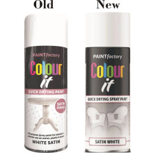 400ml White Satin Spray Paint Aerosol Lacquer Wood Metal Plastic & All