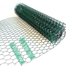 Green Galvanized Chicken Wire Mesh Roll, RustResistant PVC Coating for Garden Fence and Poultry Crafts