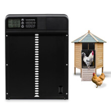 Automatic Chicken Coop Door with Timer, Battery Operated Waterproof Aluminum Door for Outdoor Use