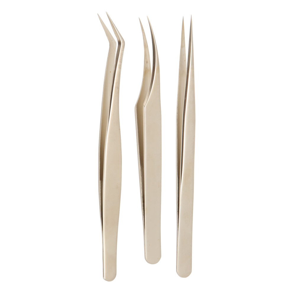 Stainless Steel Lash Extension Tweezers with Fine Tip for Precise Application