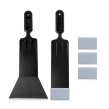 Long Handle Bulldozer Squeegee Kit with 4 Scrubber Pad for Car Window Glass Cleaning