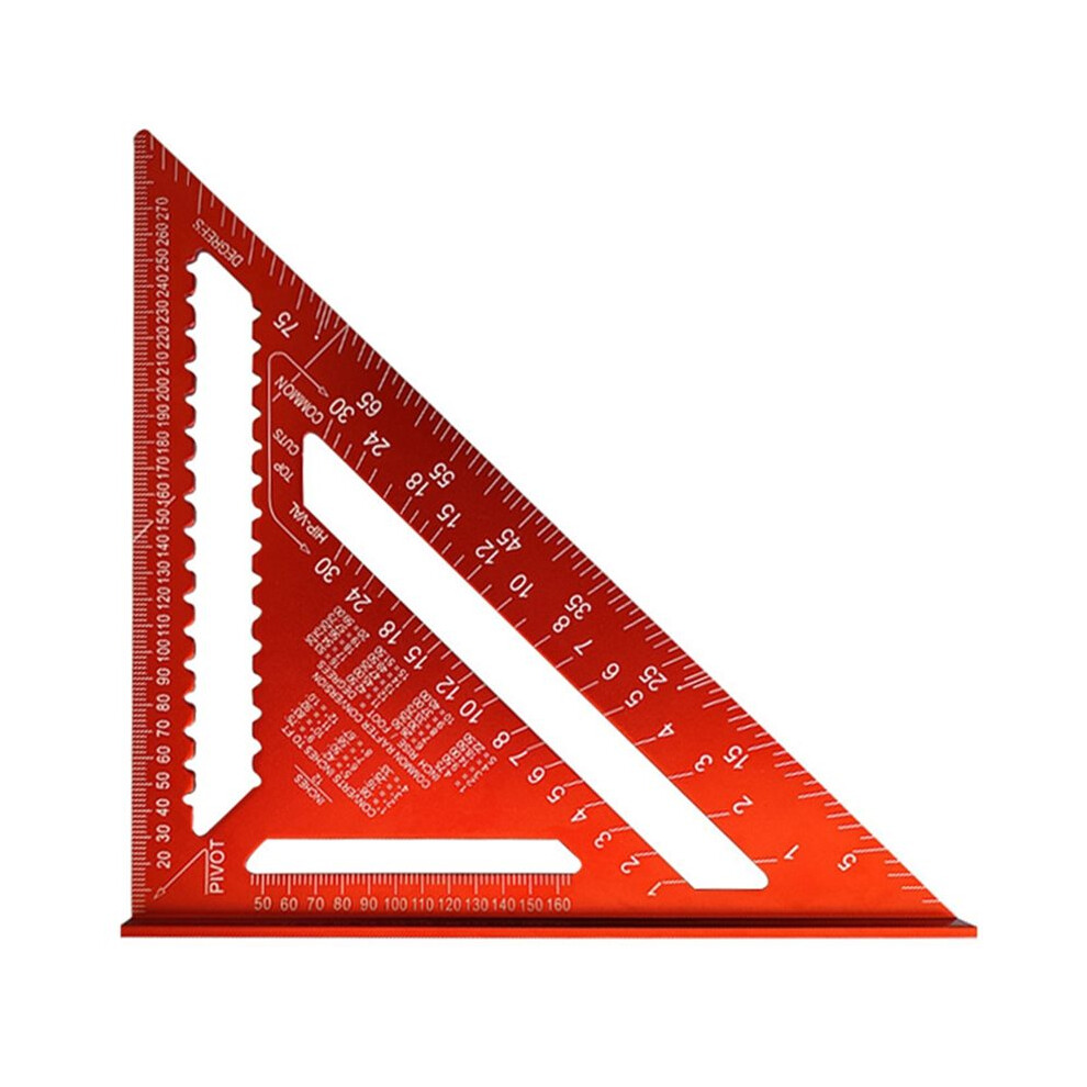 Carpenter Square 12 Inch Aluminum Rafter Square Carpenter For Woodworking, Sturdy Angle Drawing Measuring Ruler 4713147224531