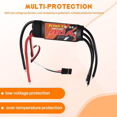 BLHeli RC Brushless ESC 40A Electric Speed Controller for Quadcopter Aircraft Model Fixed Wing Multi-Axis FPV RC Drone