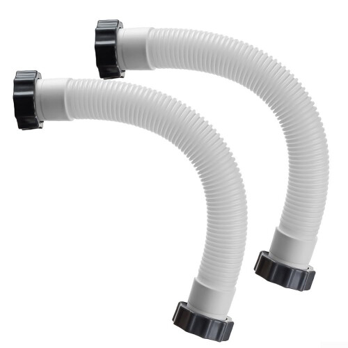 Pool Filter Hose 16 Inch Flexible Polyethylene Replacement for Sand Filter System 2 Pack Leak‑Proof Durable