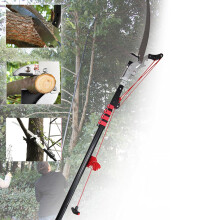 Telescopic Tree Pruner 7.2M Long Reach Extendable Pole Saw with SK5 Steel Blade and Ratchet System